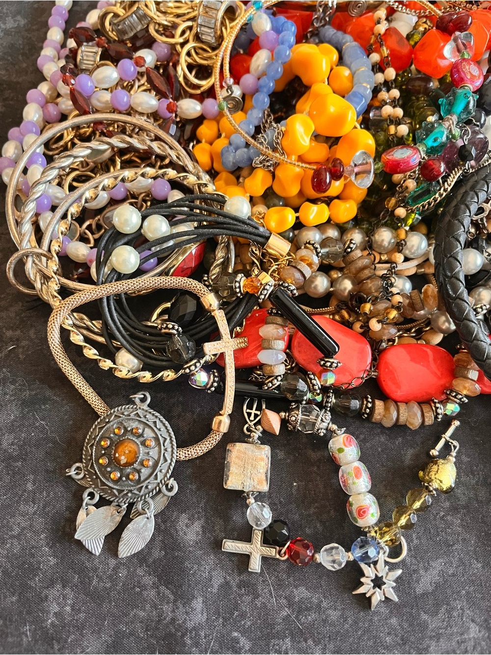 Craft & Wearable Lot - Assorted Bracelets & Necklaces - Picture 6 of 12